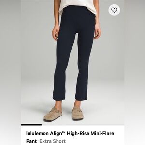 Lululemon Align high rise mine flare pant extra short